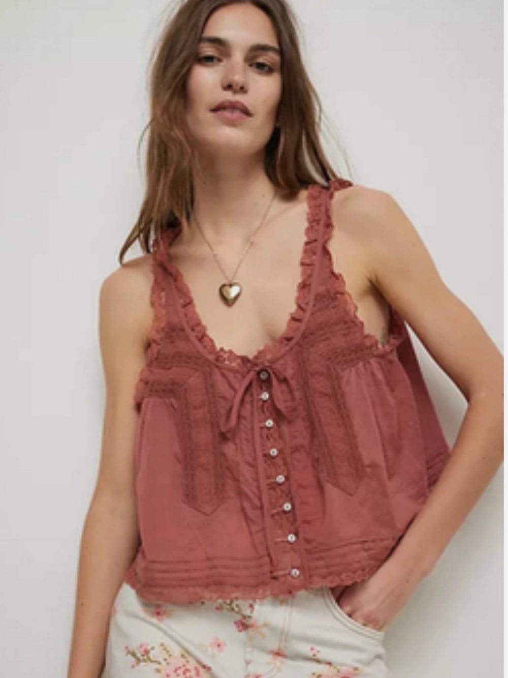 Free People Evermore Tank In Cinnamon Stick NWT Size M